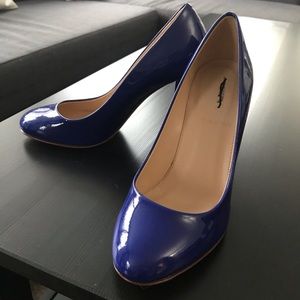 J Crew Patent Leather Blue Pumps